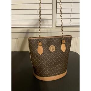 La Tour Eiffel Crossbody 1887 Bucket Style Purse Genuine Leather